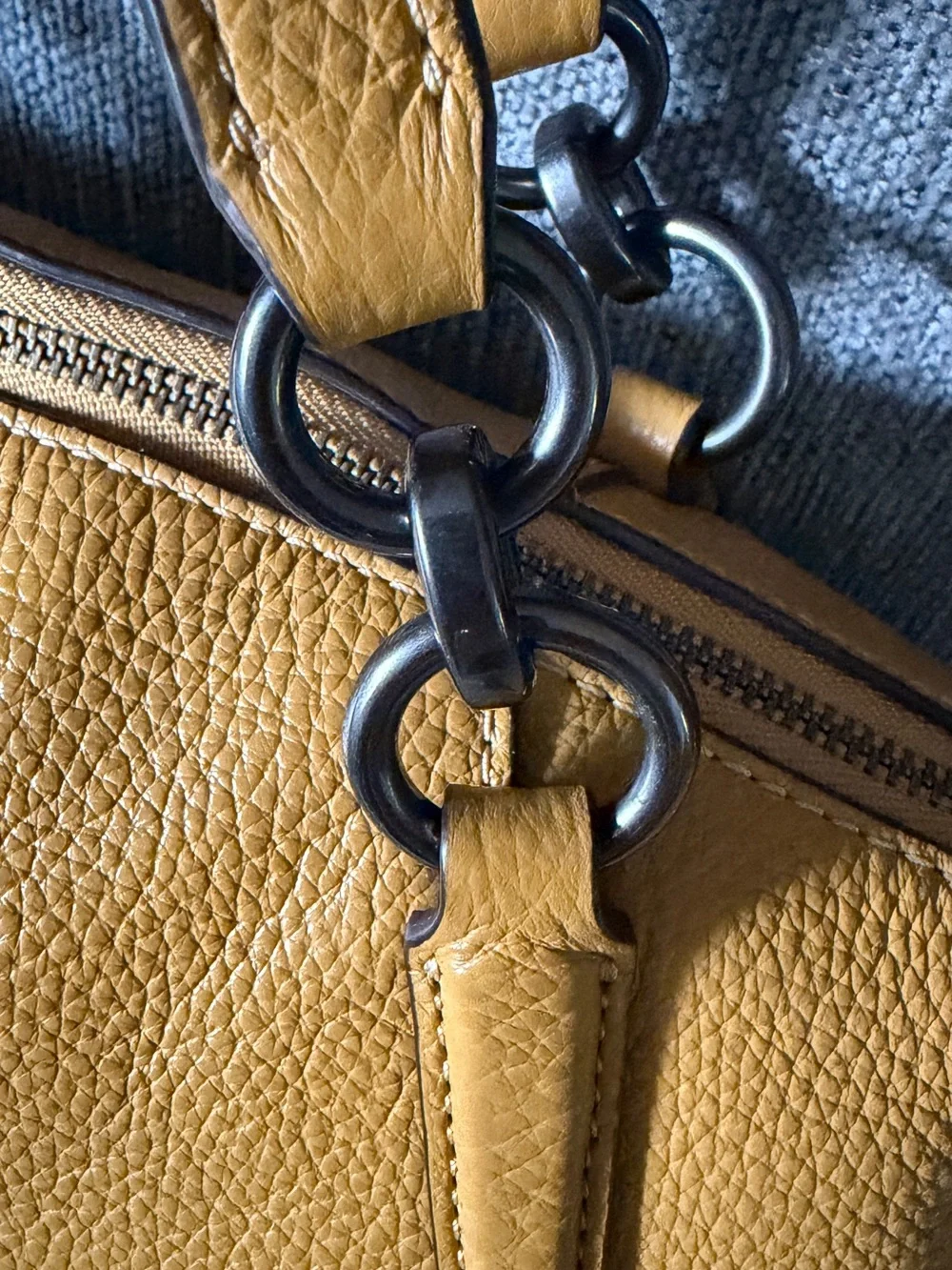 Coach Yellow Pebbled Leather Kelsey Satchel